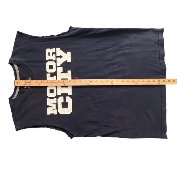 Nike Motor City Detroit Tigers Sleeveless T-Shirt Large Blue Athletic Muscle Tee - Picture 8 of 9